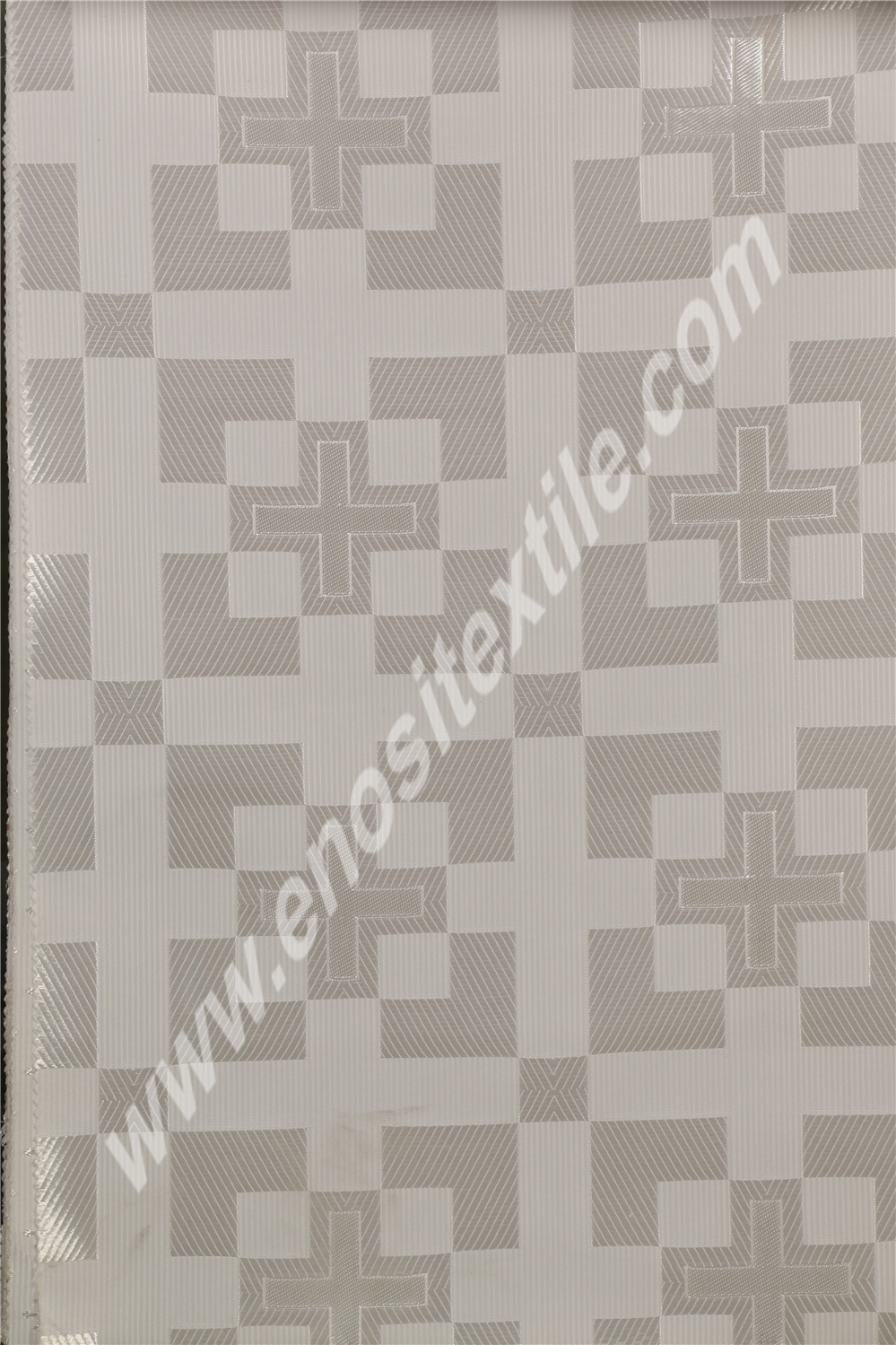 KL-044 White-Silver Brocade Fabrics